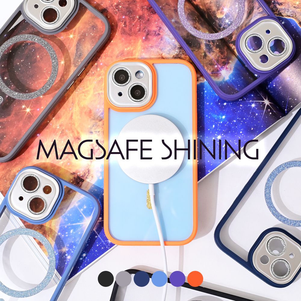 Maska za Apple iPhone 15 Pro — Magsafe shining, siva
