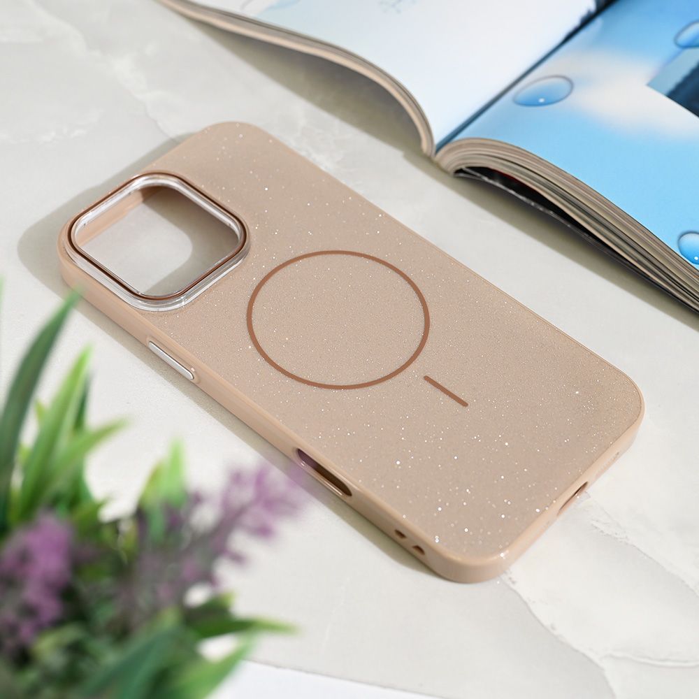 Maska za Apple iPhone 16 Pro Max — Magsafe Sparkle Dust, zlatna