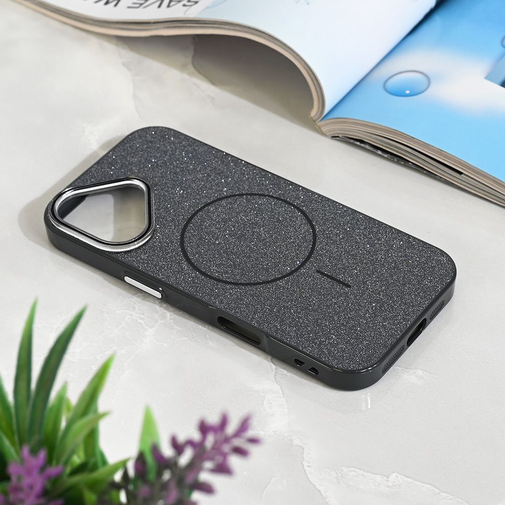 Maska za Apple iPhone 17 — Magsafe Sparkle Dust, crna