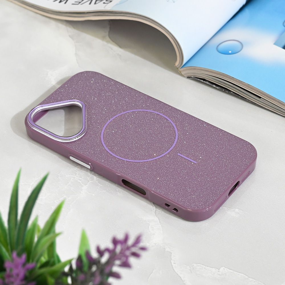 Maska za Apple iPhone 17 — Magsafe Sparkle Dust, ljubicasta