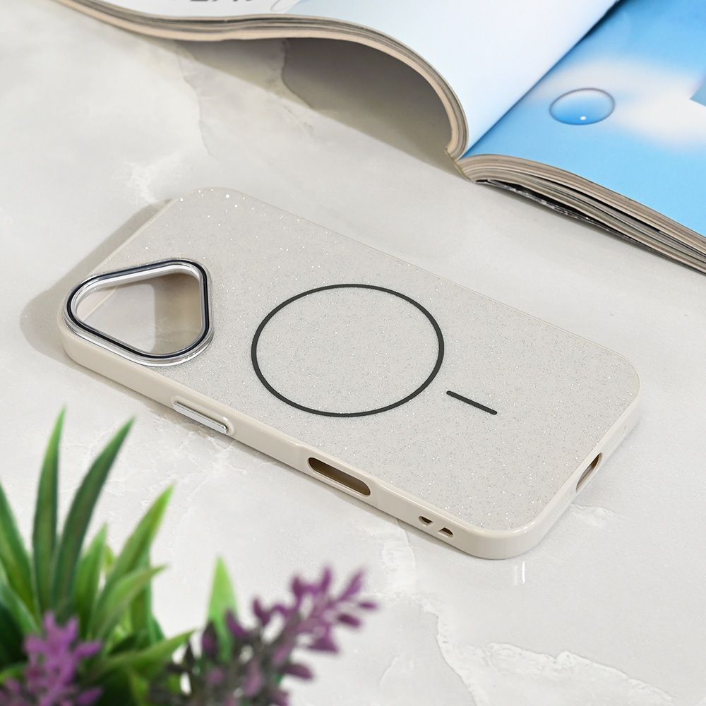 Maska za Apple iPhone 17 — Magsafe Sparkle Dust, srebrna