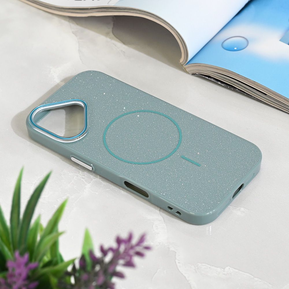 Maska za Apple iPhone 17 — Magsafe Sparkle Dust, zelena