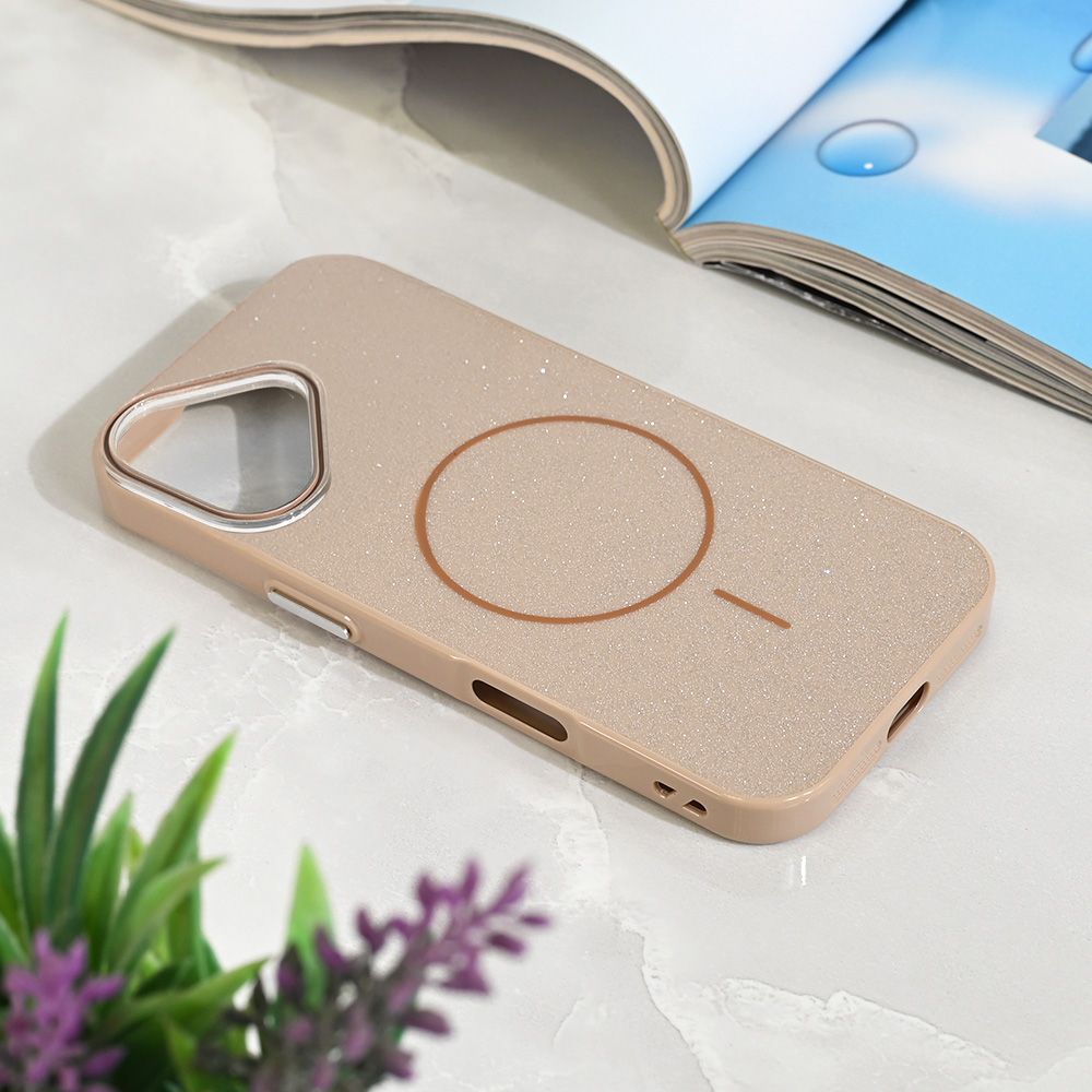Maska za Apple iPhone 17 — Magsafe Sparkle Dust, zlatna