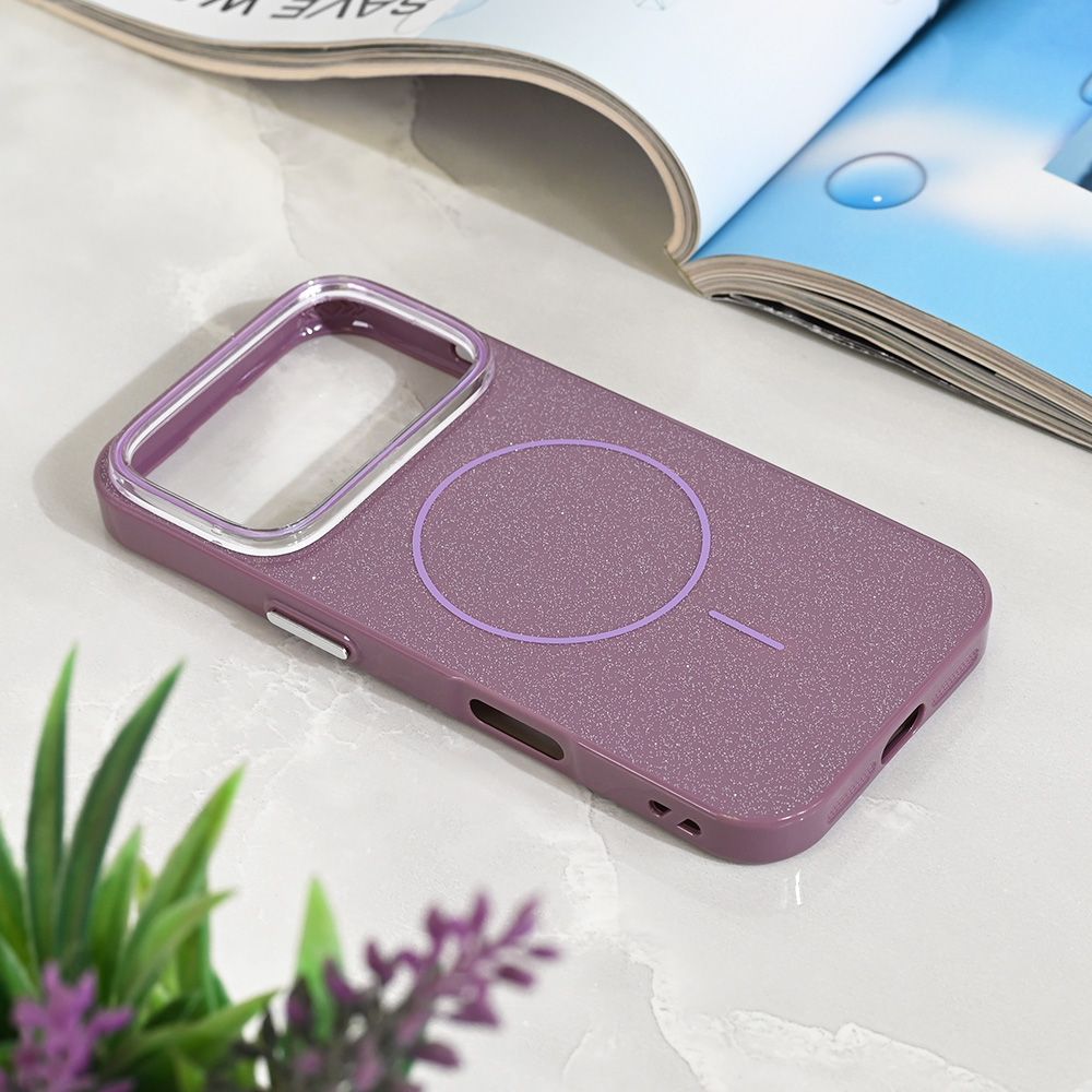 Maska za Apple iPhone 17 Pro — Magsafe Sparkle Dust, ljubicasta