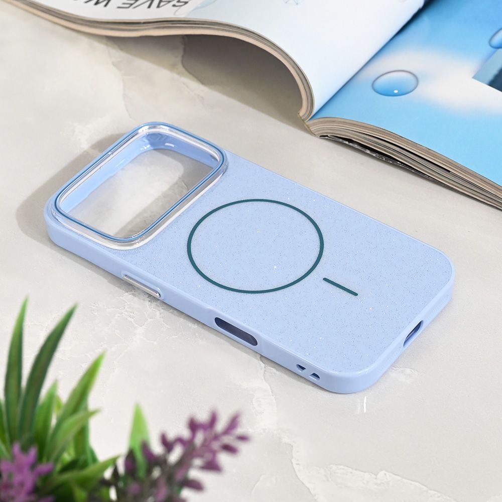Maska za Apple iPhone 17 Pro — Magsafe Sparkle Dust, plava