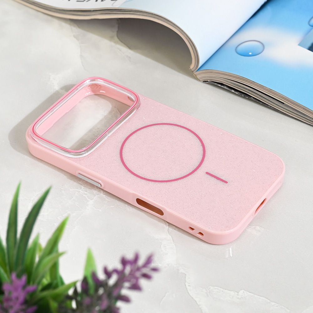 Maska za Apple iPhone 17 Pro — Magsafe Sparkle Dust, roze
