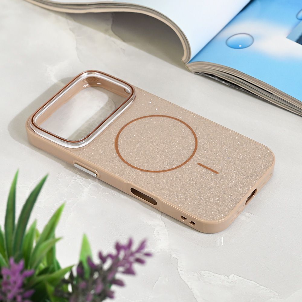 Maska za Apple iPhone 17 Pro — Magsafe Sparkle Dust, zlatna