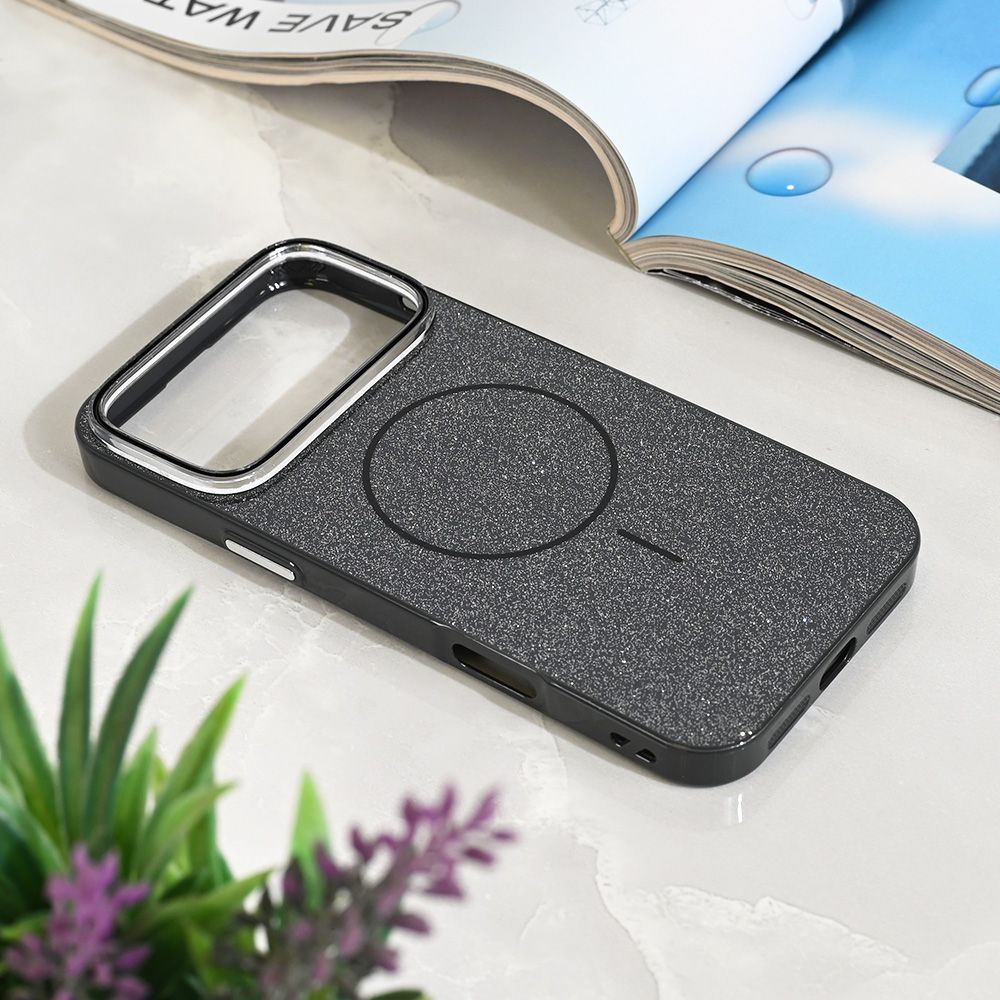 Maska za Apple iPhone 17 Pro Max — Magsafe Sparkle Dust, crna