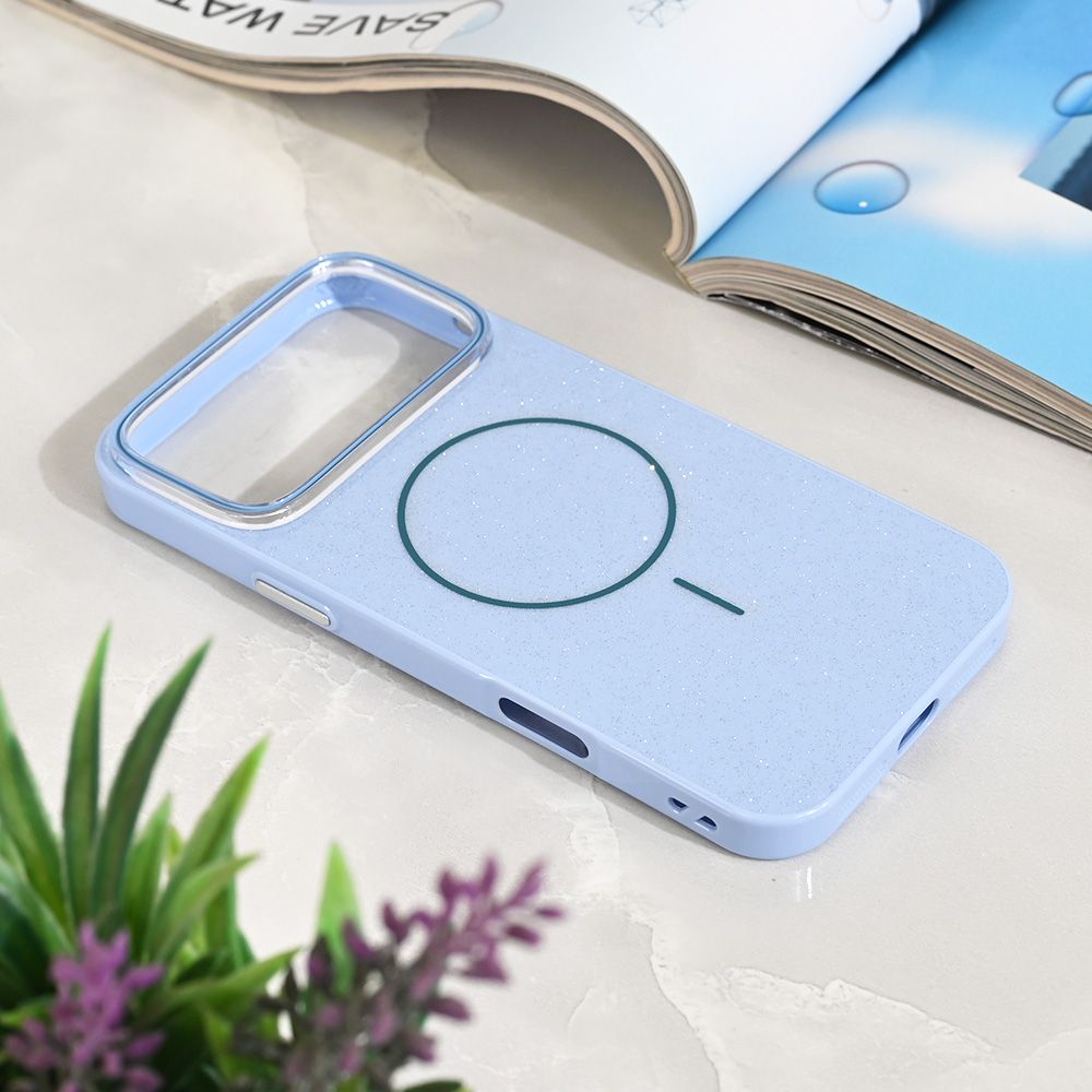 Maska za Apple iPhone 17 Pro Max — Magsafe Sparkle Dust, plava