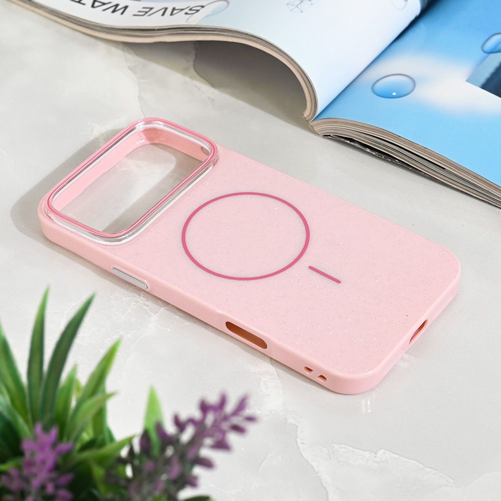 Maska za Apple iPhone 17 Pro Max — Magsafe Sparkle Dust, roze