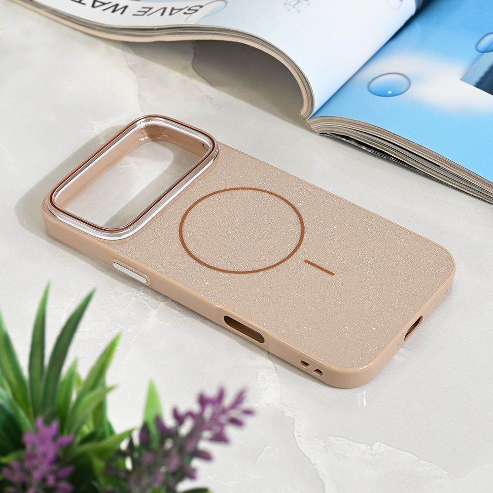 Maska za Apple iPhone 17 Pro Max — Magsafe Sparkle Dust, zlatna