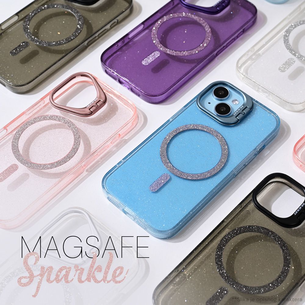 Maska za Apple iPhone 13 Pro Max — Magsafe Sparkle, roze