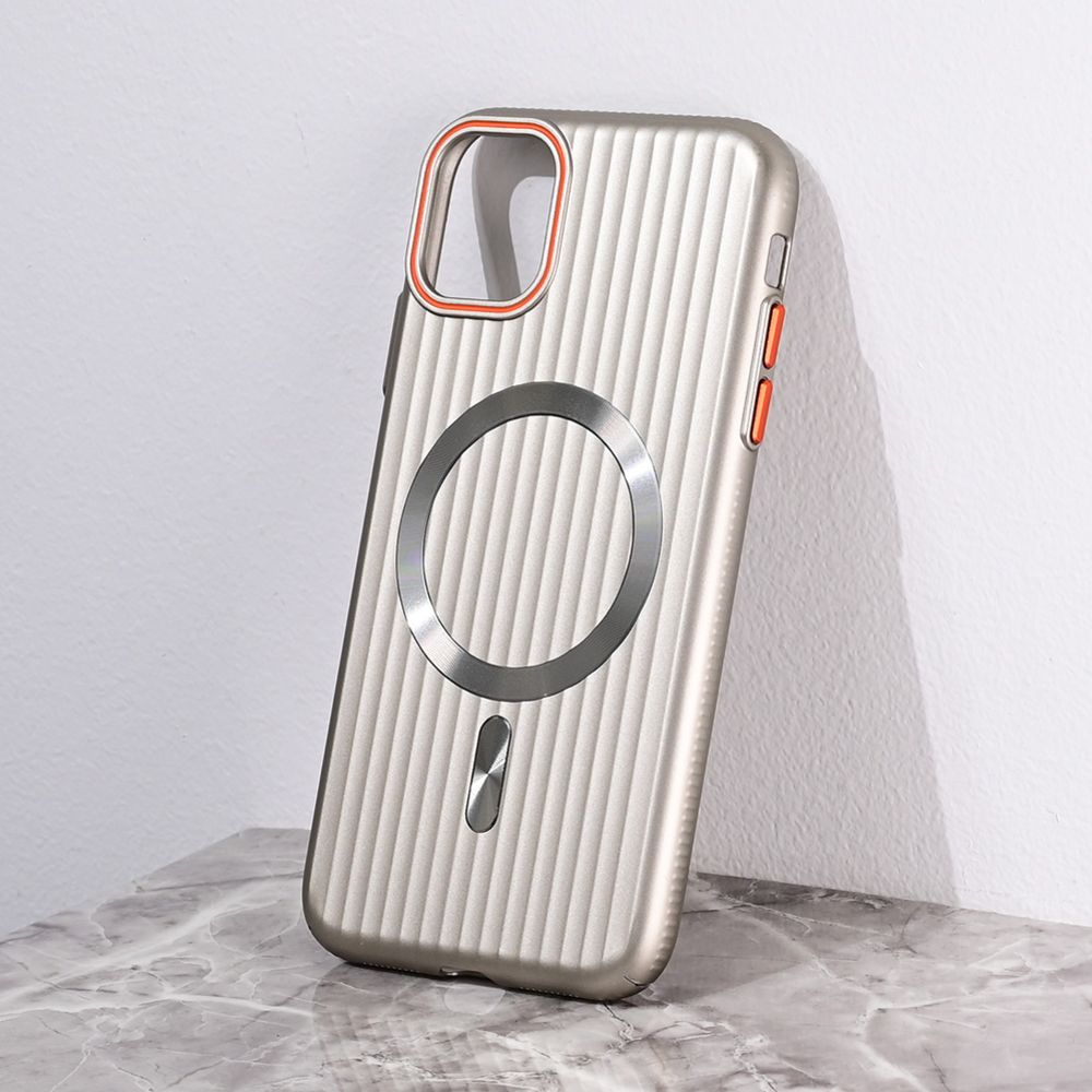 Maska za Apple iPhone 11 — Magsafe Stripe, siva