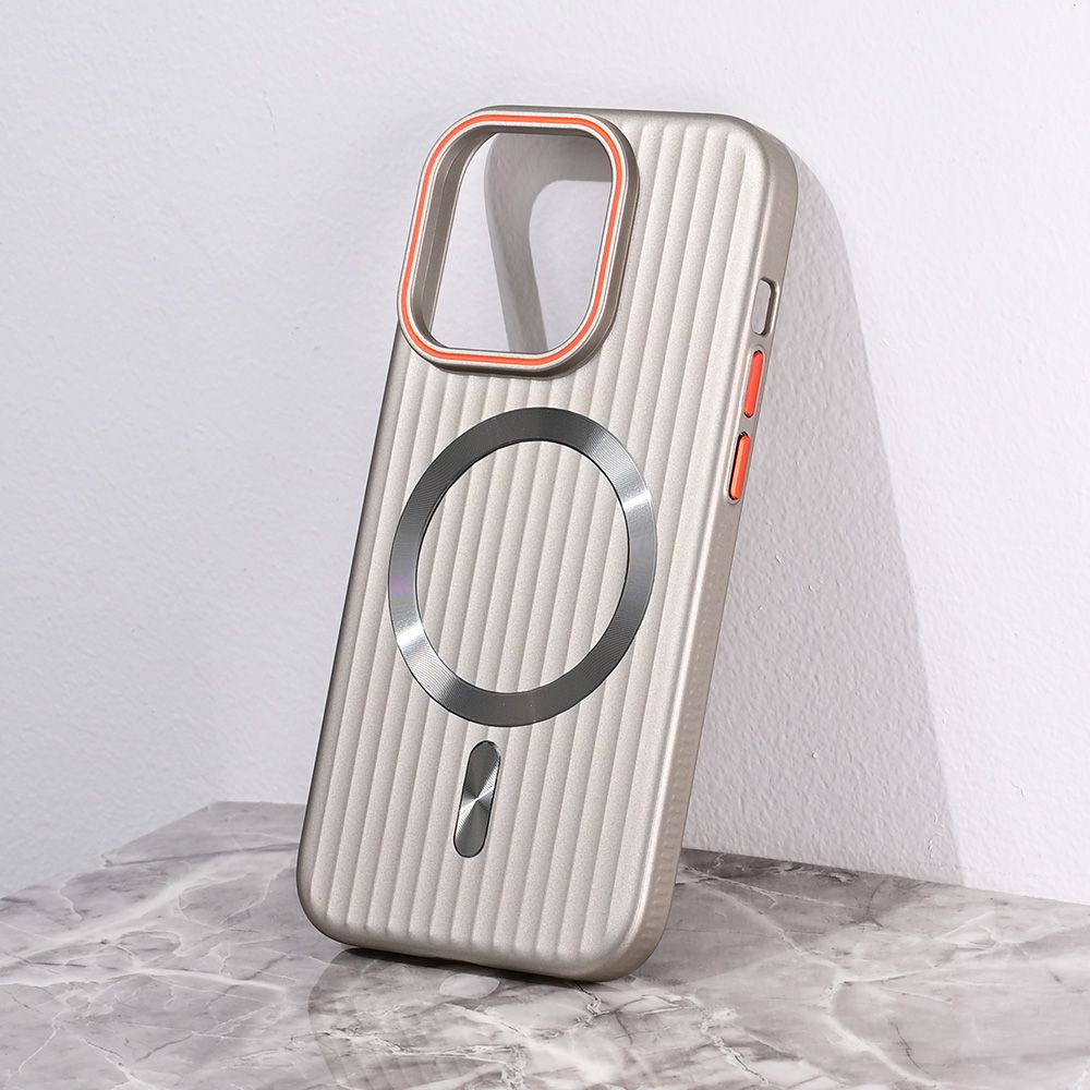 Maska za Apple iPhone 13 Pro — Magsafe Stripe, siva