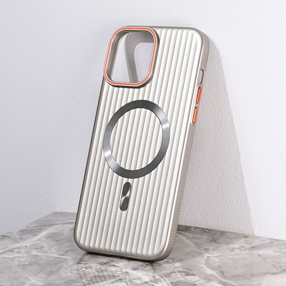 Maska za Apple iPhone 13 Pro Max — Magsafe Stripe, siva