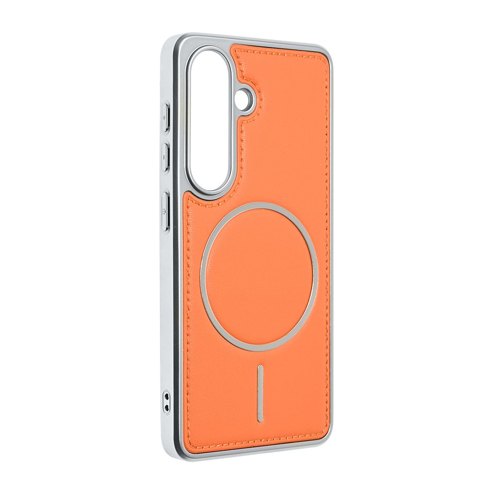 Maska za Samsung Galaxy S26 — Magsafe Urban Leather, narandzasta