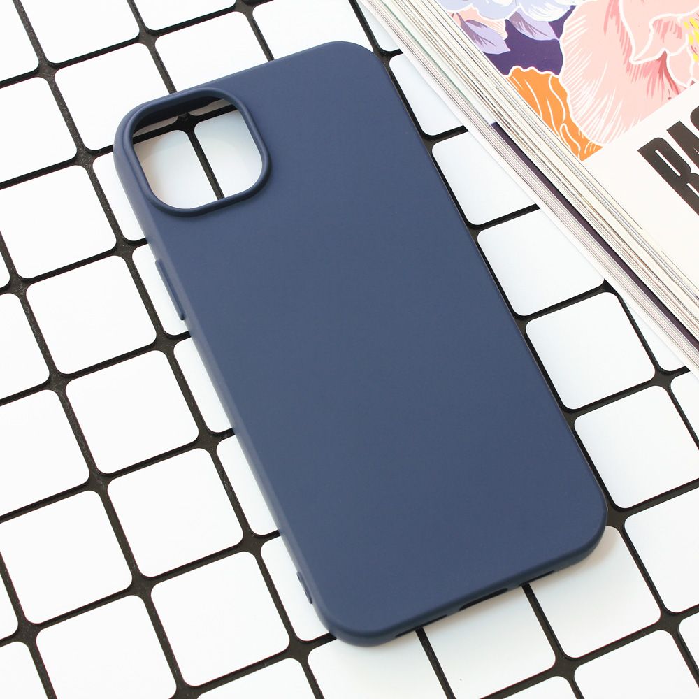 Maska za Apple iPhone 15 Plus — Nano Silikon, tamno plava