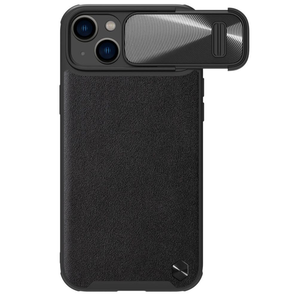 Maska za Apple iPhone 14 Plus — Nillkin CamShield Leather S, crna