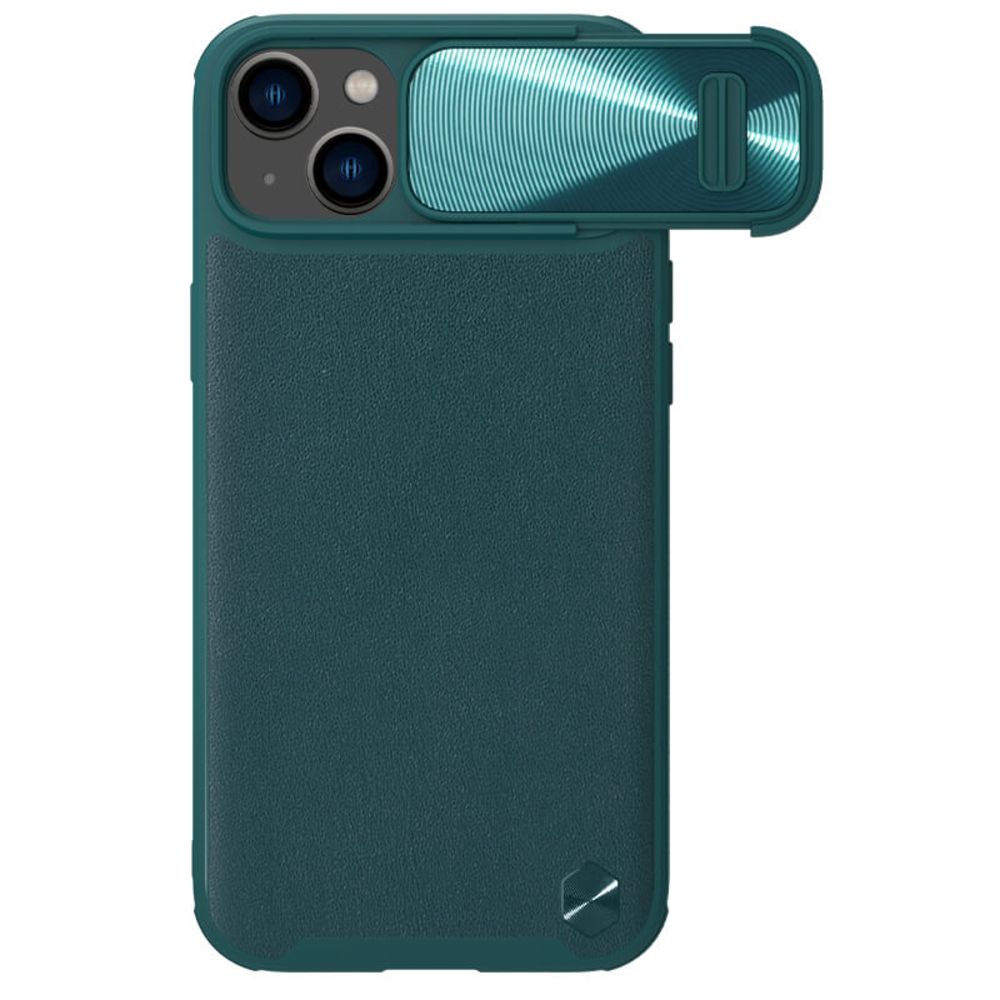 Maska za Apple iPhone 14 Plus — Nillkin CamShield Leather S, zelena