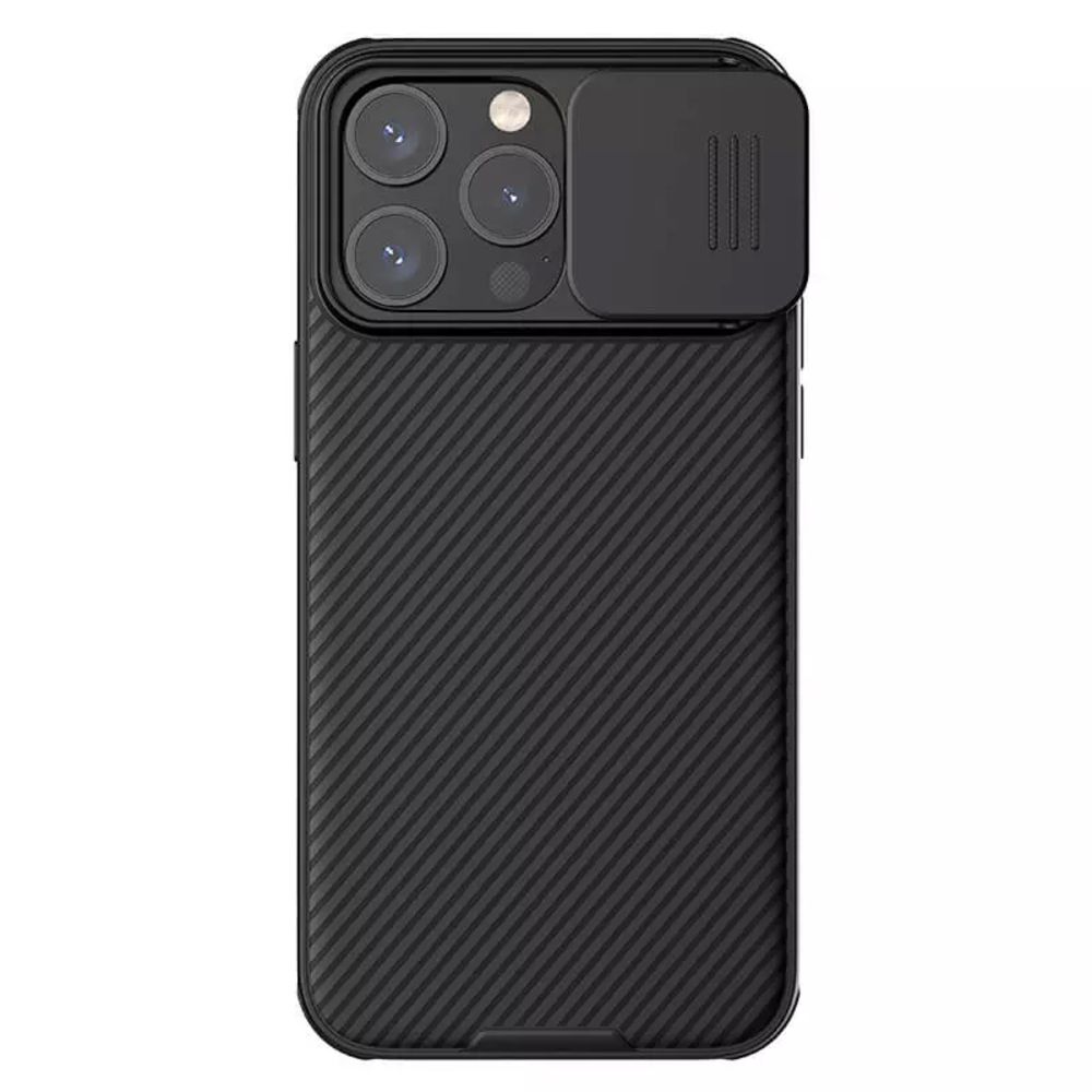 Maska za Apple iPhone 15 Pro — Nillkin CamShield, crna