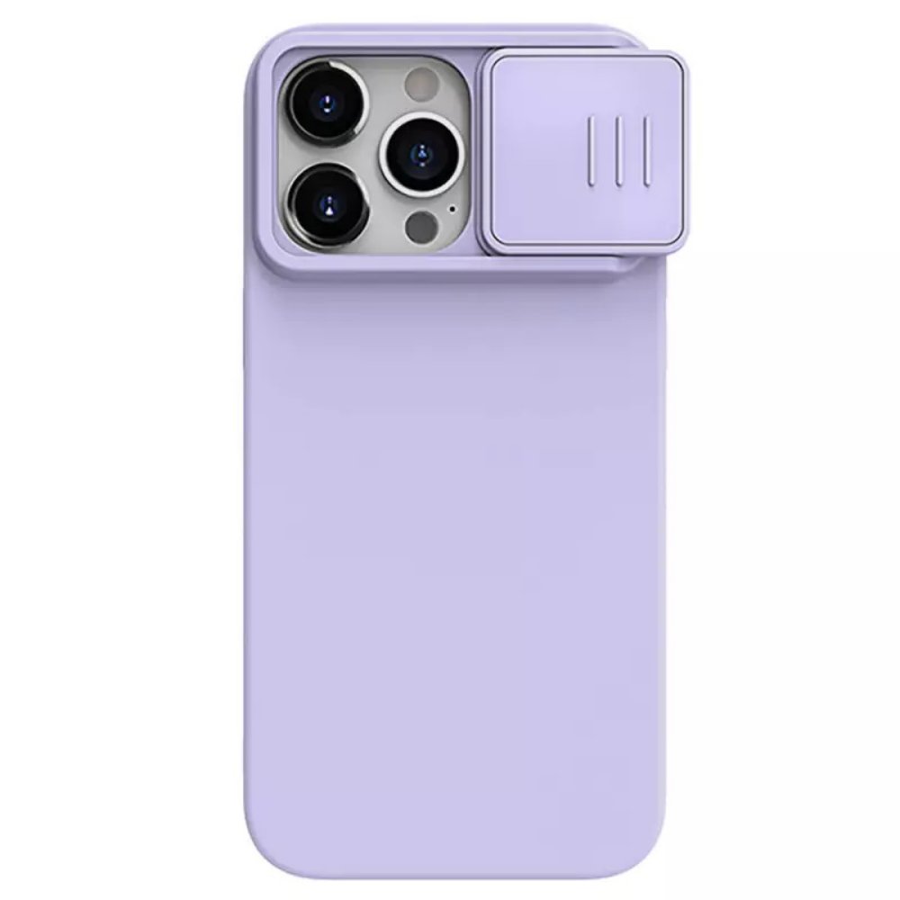 Maska za Apple iPhone 15 Pro Max — Nillkin CamShield Silky, ljubicasta