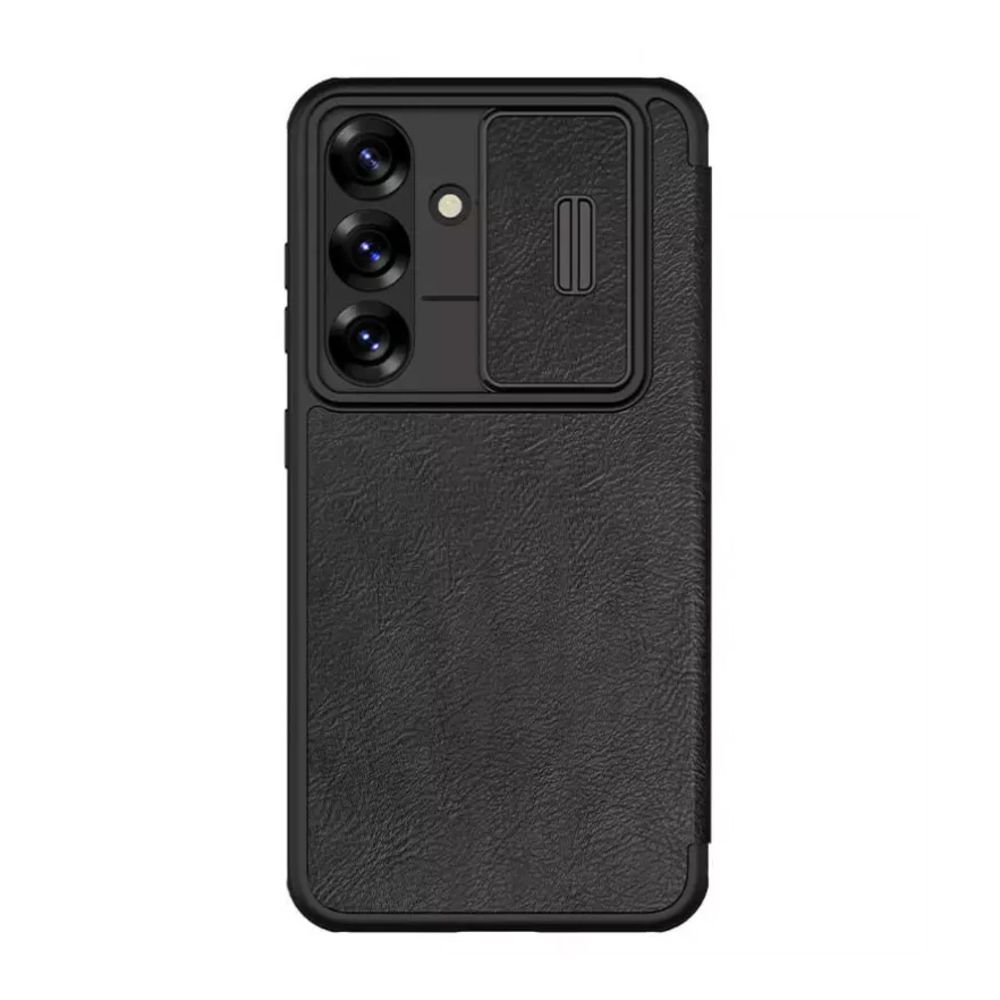 Maska za Samsung Galaxy S25 — Nillkin Qin Pro Leather, crna