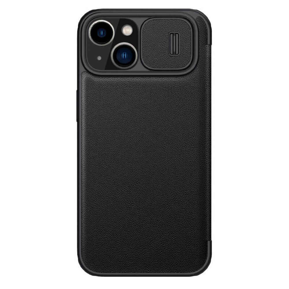 Maska za Apple iPhone 14 Plus — Nillkin Qin Pro plain leather, crna