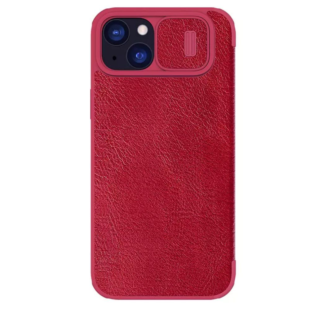 Maska za Apple iPhone 15 Plus — Nillkin Qin Pro, crvena