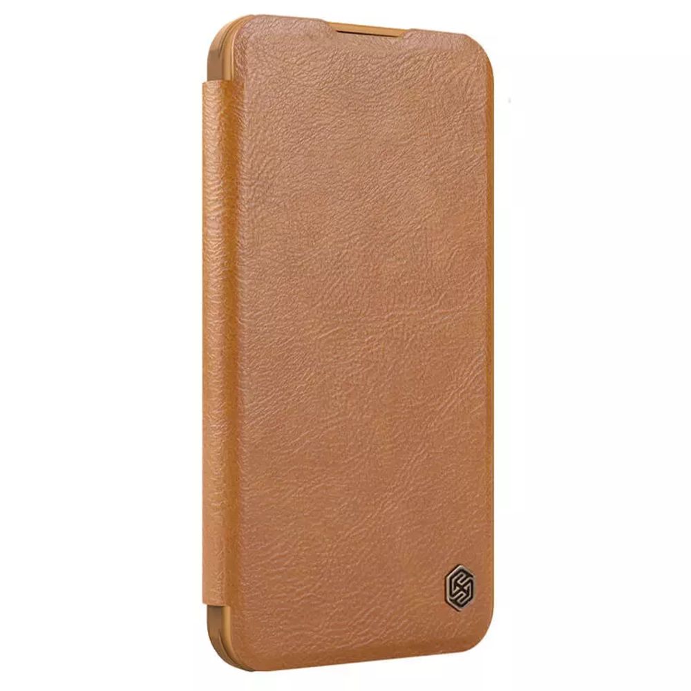 Maska za Apple iPhone 16 Pro — Nillkin Qin Prop, braon
