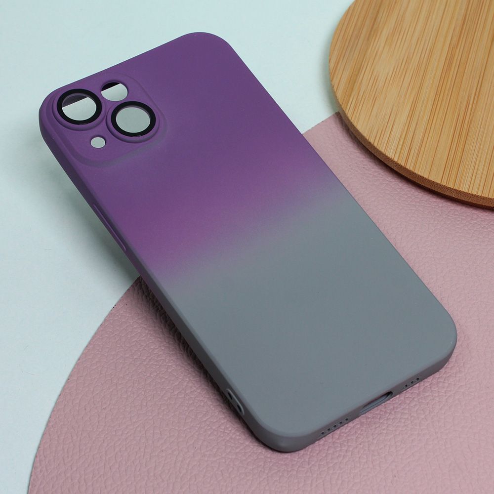 Maska za Apple iPhone 14 — Rainbow Spring, siva