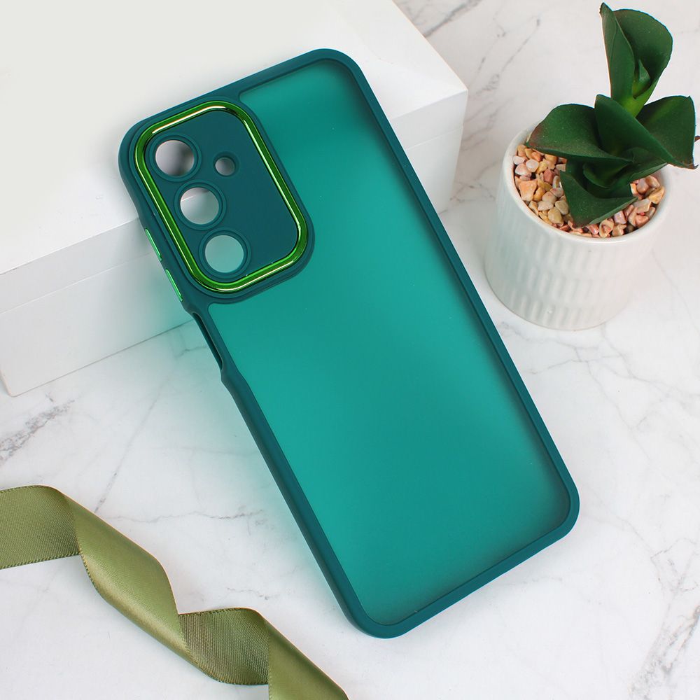 Maska za Samsung Galaxy A25 5G — Shining Camera, tamno zelena