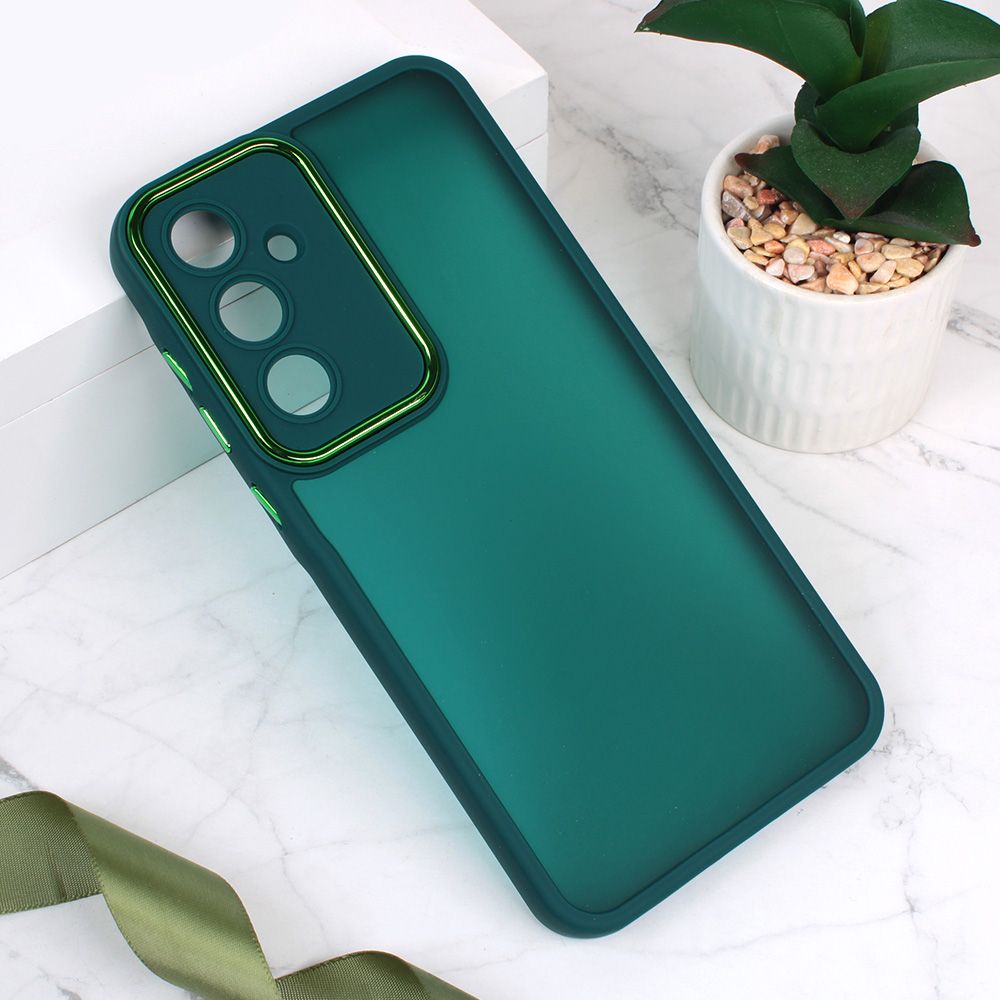 Maska za Samsung Galaxy A35 5G — Shining Camera, tamno zelena
