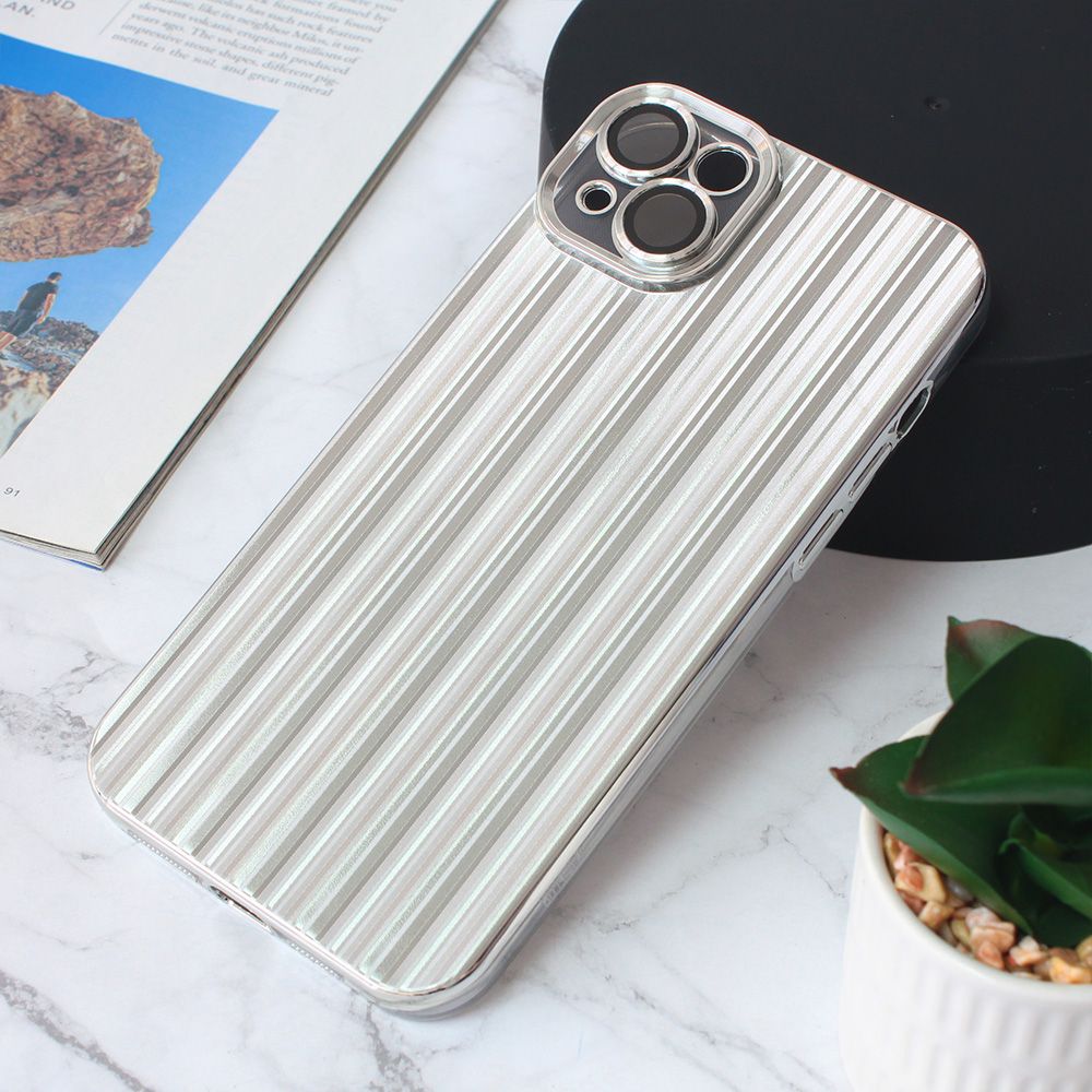 Maska za Apple iPhone 14 Plus — Shining Line, siva