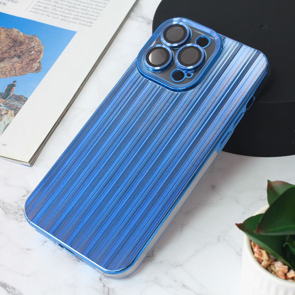 Maska za Apple iPhone 14 Pro Max — Shining Line, plava