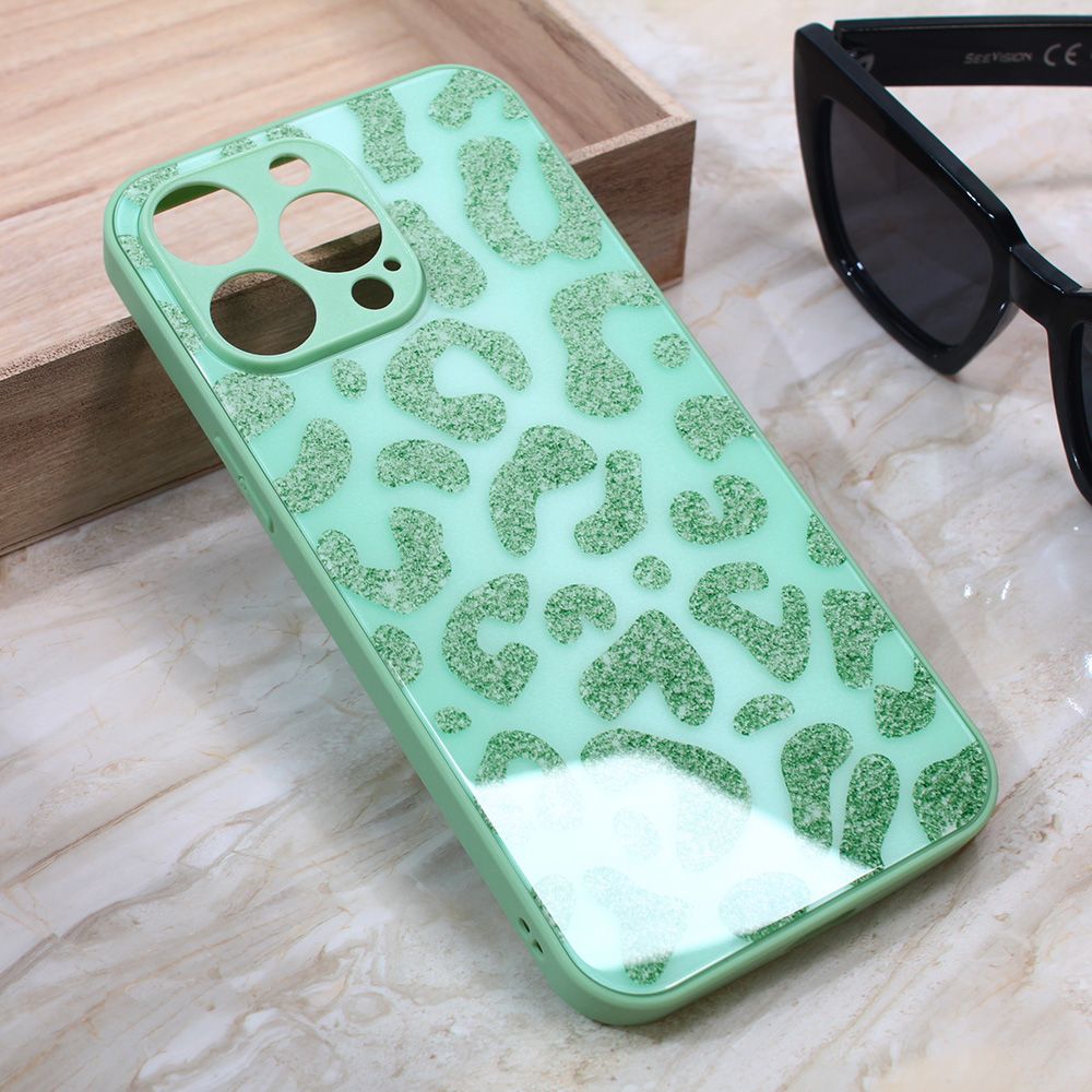 Maska za Apple iPhone 13 Pro Max — Shiny glass, svetlo zelena