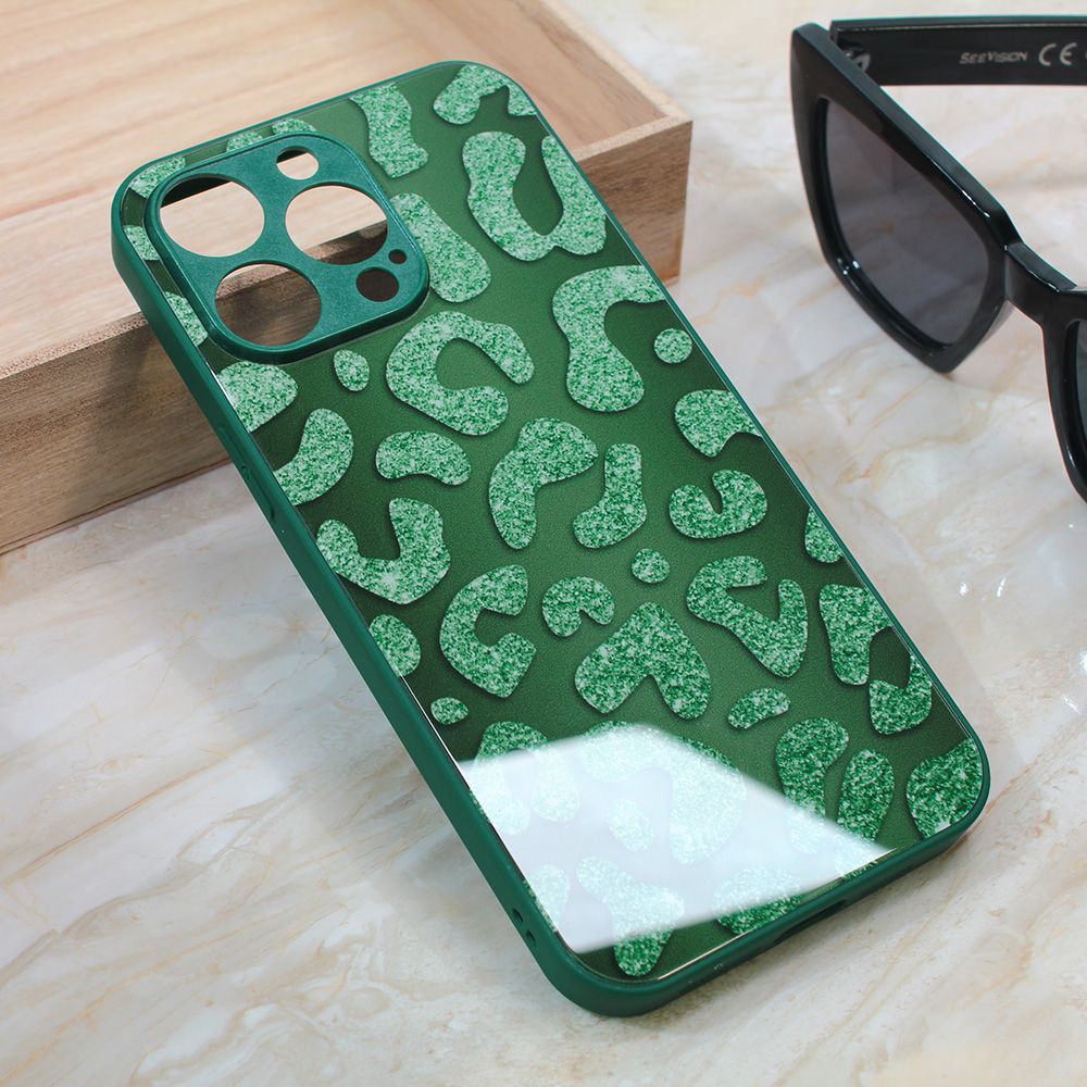 Maska za Apple iPhone 13 Pro Max — Shiny glass, zelena