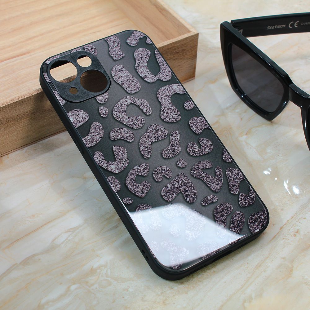 Maska za Apple iPhone 14 — Shiny glass, crna