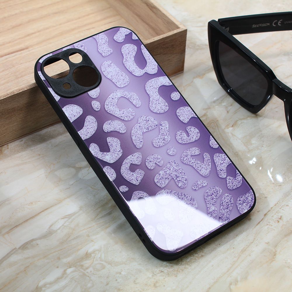 Maska za Apple iPhone 14 — Shiny glass, ljubicasta