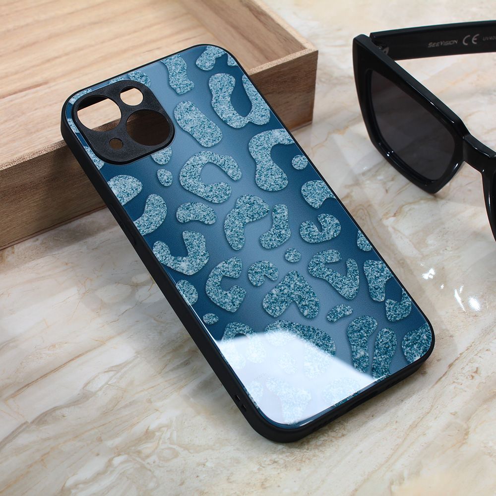Maska za Apple iPhone 14 — Shiny glass, plava