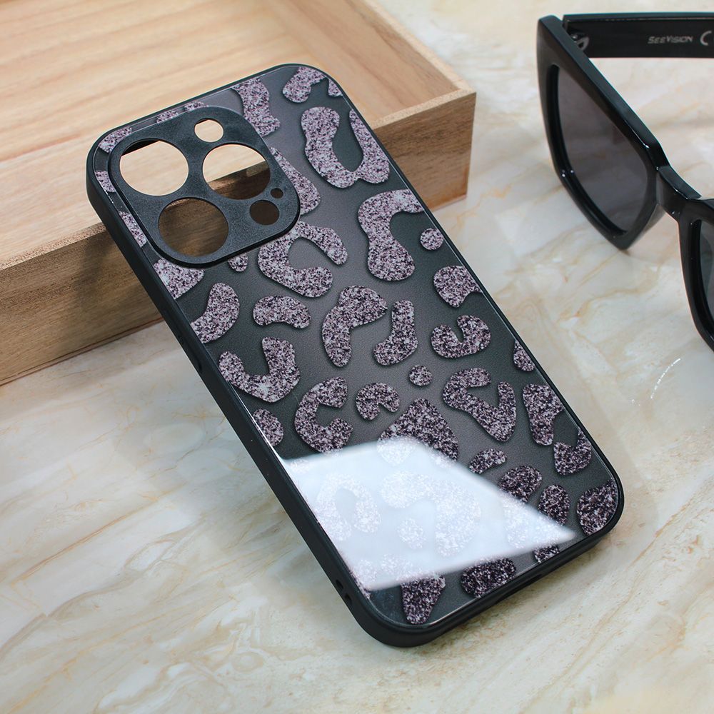 Maska za Apple iPhone 15 Pro — Shiny glass, crna