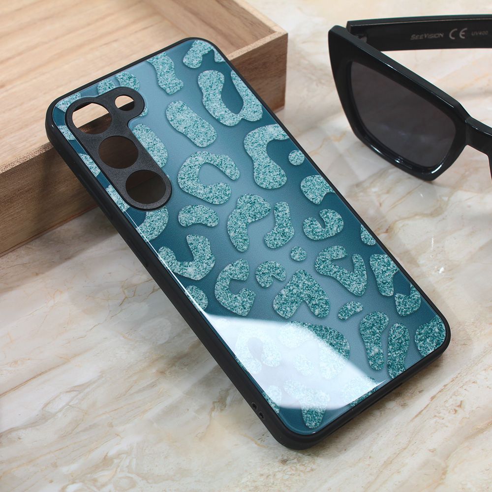 Maska za Samsung Galaxy S23 — Shiny glass, plava