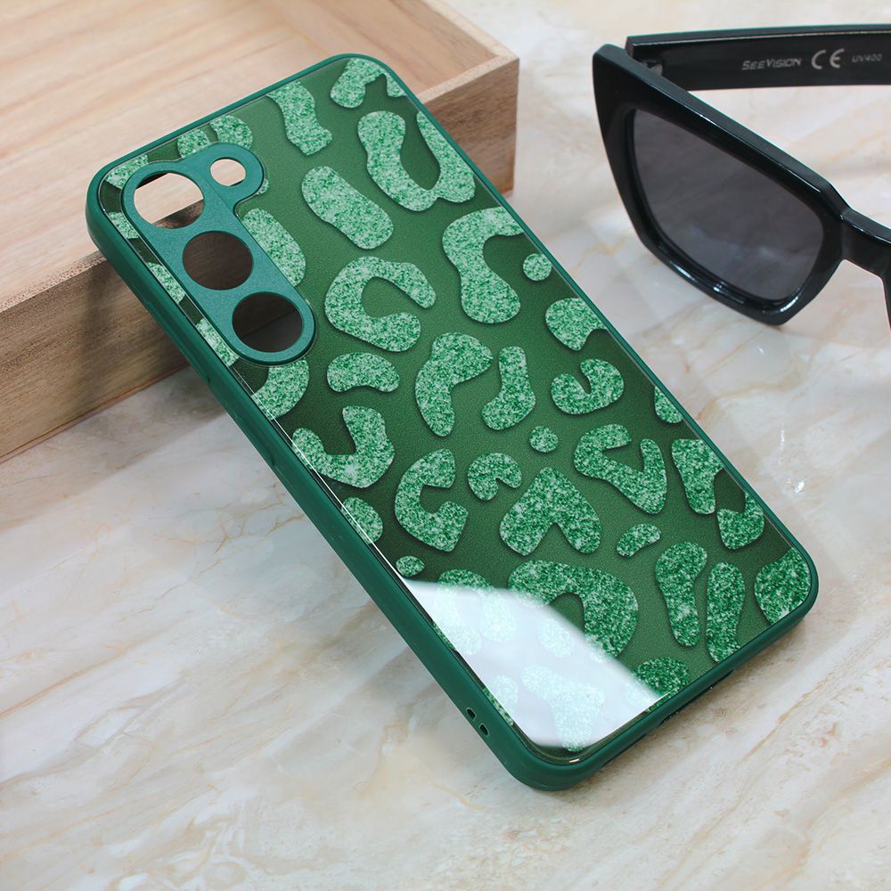 Maska za Samsung Galaxy S23 — Shiny glass, zelena