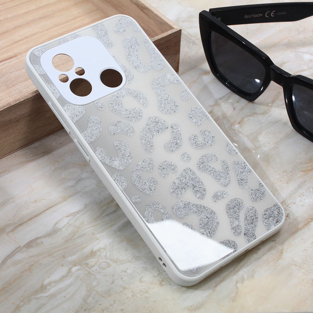 Maska za Xiaomi Redmi 12C — Shiny glass, bela