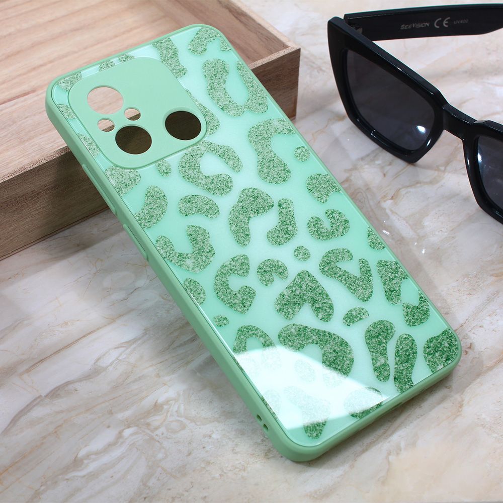 Maska za Xiaomi Redmi 12C — Shiny glass, svetlo zelena