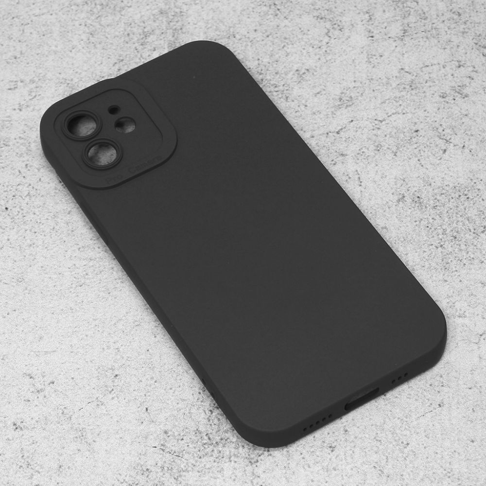 Maska za Apple iPhone 12 — Silikon Pro Camera, crna