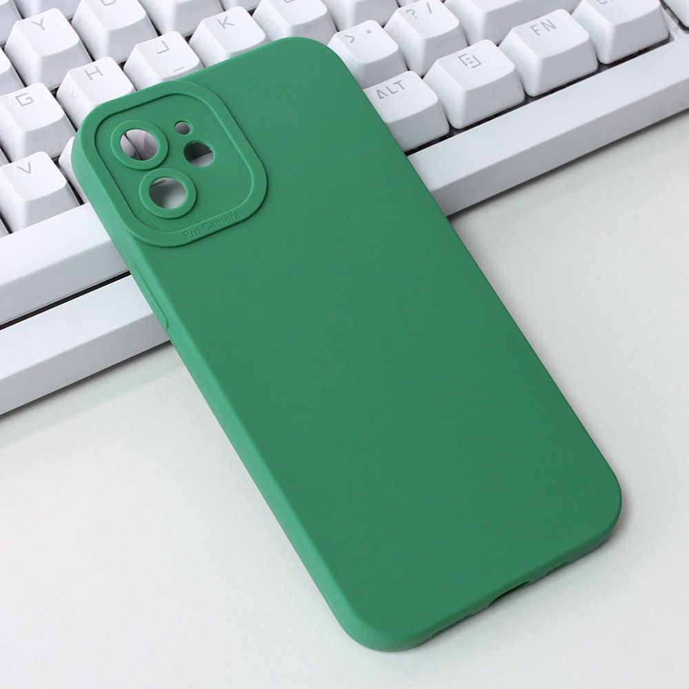 Maska za Apple iPhone 12 — Silikon Pro Camera, zelena
