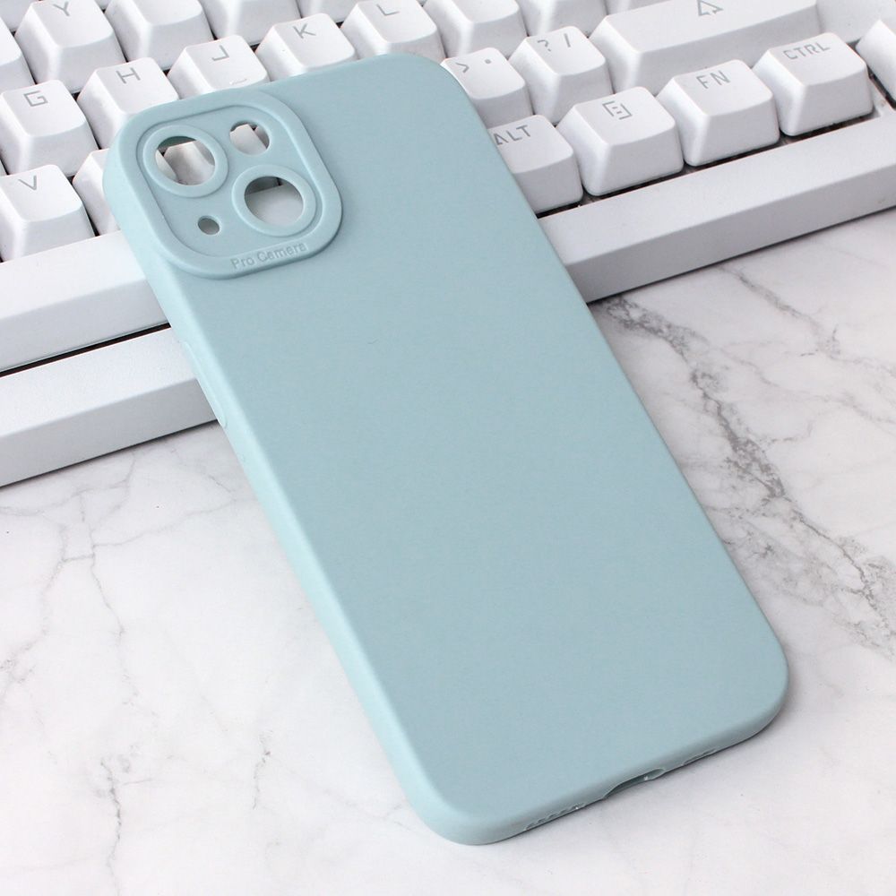Maska za Apple iPhone 13 — Silikon Pro Camera, svetlo plava