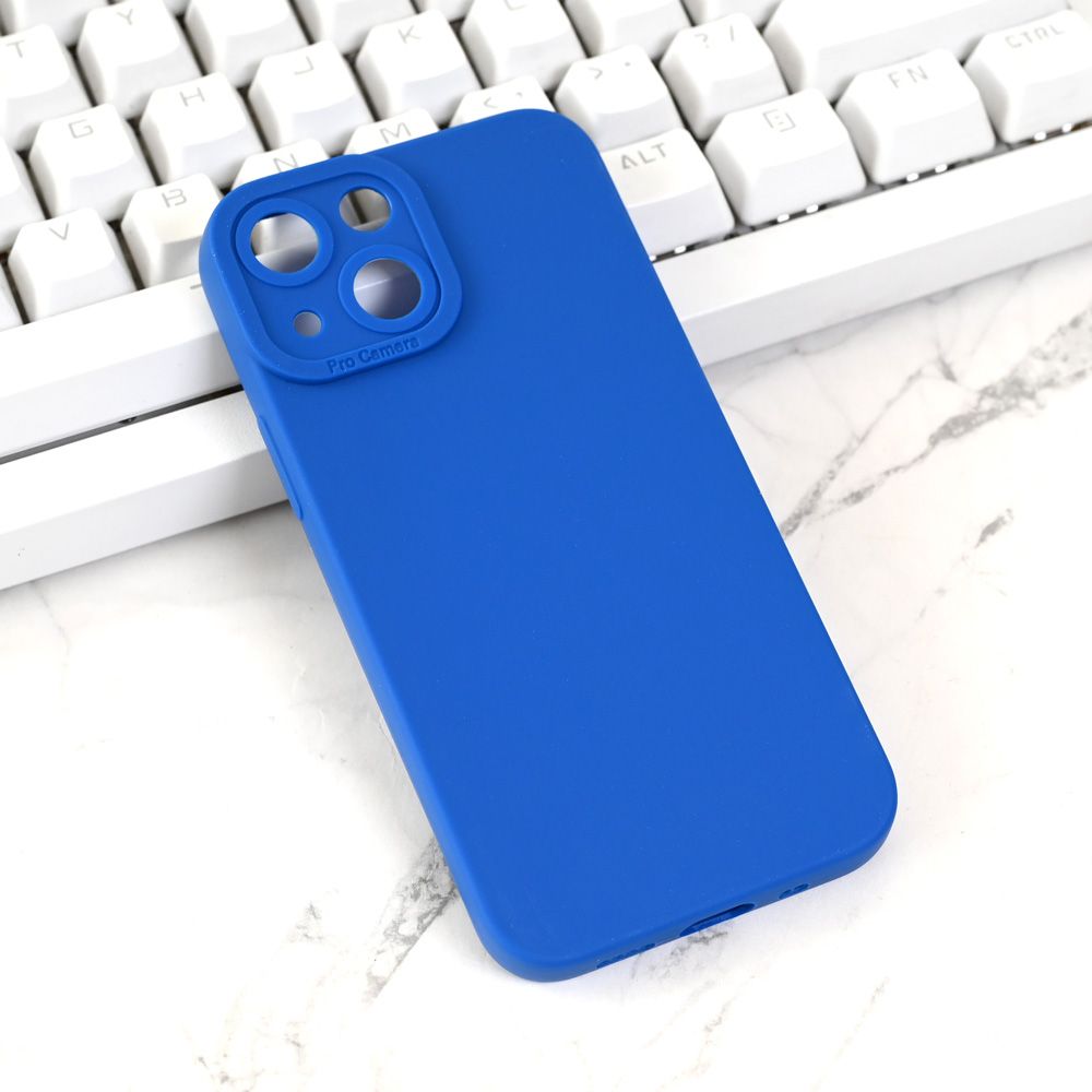 Maska za Apple iPhone 13 mini — Silikon Pro Camera, plava