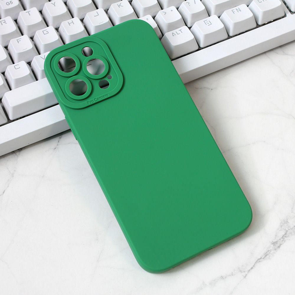 Maska za Apple iPhone 13 Pro Max — Silikon Camera, zelena