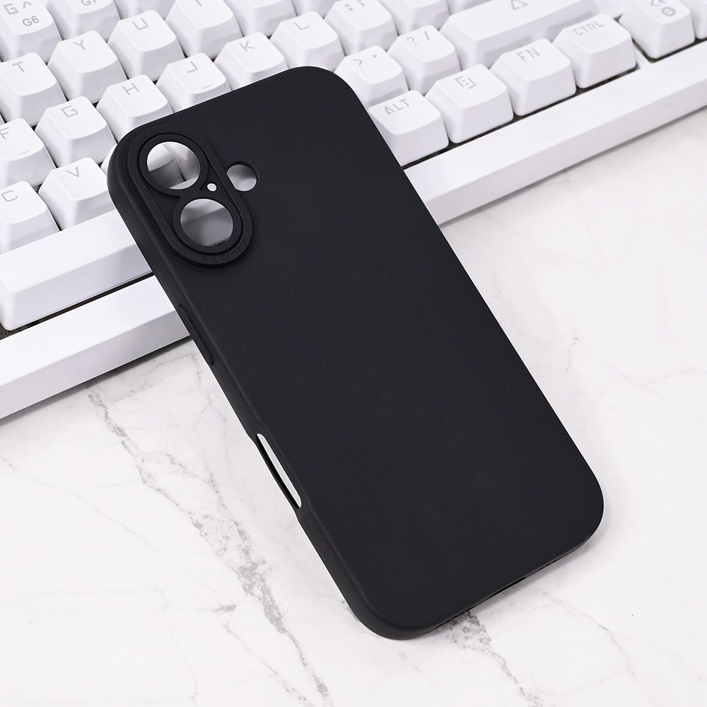 Maska za Apple iPhone 16 — Silikon Pro Camera, crna